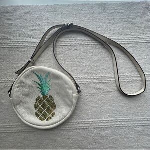 Anthropologie Sanctuary Crossbody Bag with Sequined and Embroidered Pineapple